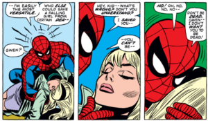 extrait du comics The Amazing Spider-Man - mort de Gwen Stacy