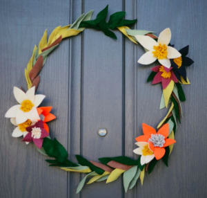 Couronne tissu enterrement