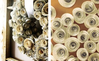 Des couronnes de fleurs en papier ou en tissu pour un enterrement