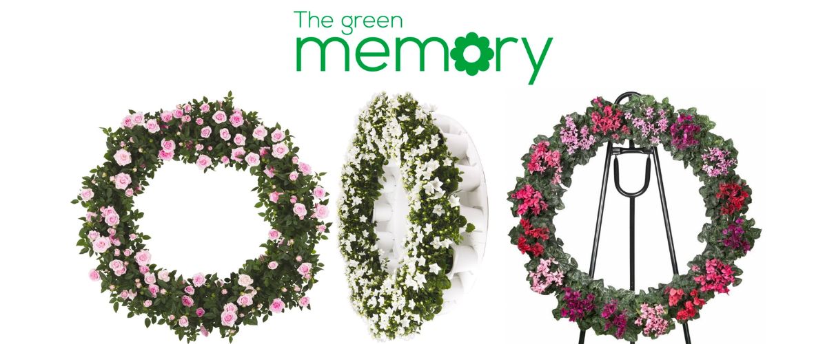 The Green Memory, société espagnole créatrice des couronnes de fleurs aux pots détachables