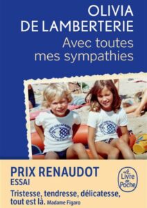 Avec toutes mes sympathies, livre de Olivia de Lamberterie sur la perte de son frère