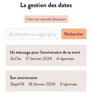 Forum sujet deuil Ressort! sur la gestion des dates